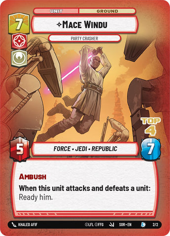 Mace Windu - Party Crasher (Top 4) (2/2) [Spark of Rebellion Promos]